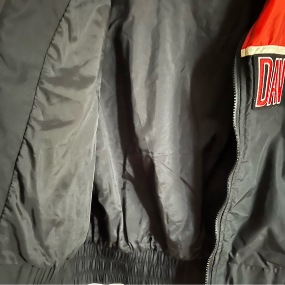 ❌SOLD-DEPOP❌ Vintage Harley Davidson Racing Bomber Jacket Medium Black/Orange - Picture 12 of 16